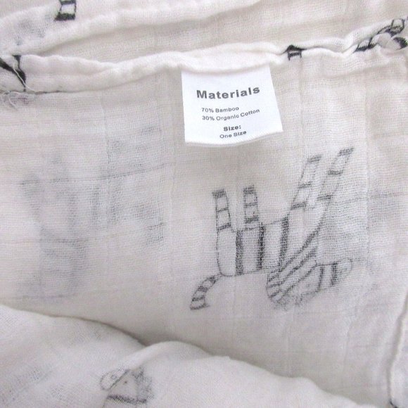 2 PC Baby Muslin Swaddle Blankets 70% Bamboo 30% Cotton Receiving Blanket 47x44” - Picture 9 of 10